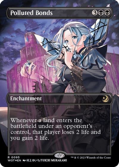 Polluted Bonds Anime Borderless Confetti Foil Wilds of Eldraine: Enchanting Tales Magic card