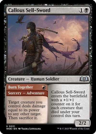 Callous Sell Sword Wilds of Eldraine Magic card