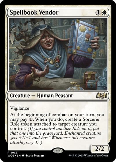 Spellbook Vendor Wilds of Eldraine Magic card