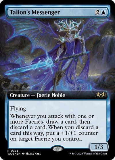Talions Messenger Extended Art Wilds of Eldraine Magic card
