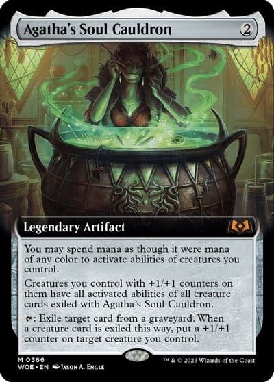 Agathas Soul Cauldron Extended Art Wilds of Eldraine Magic card