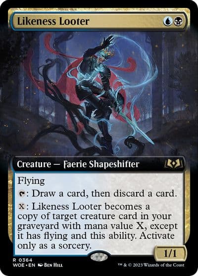 Likeness Looter Extended Art Wilds of Eldraine Magic card