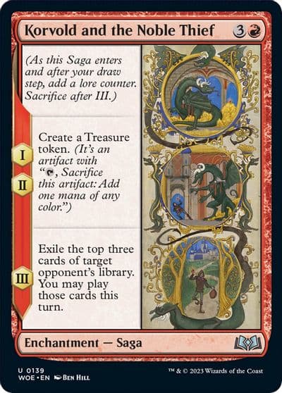 Korvold and the Noble Thief Wilds of Eldraine Magic card