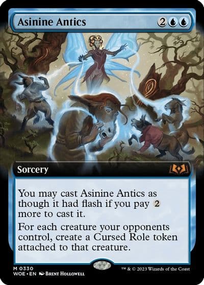 Asinine Antics Extended Art Wilds of Eldraine Magic card