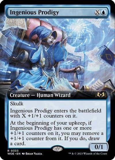Ingenious Prodigy Extended Art Wilds of Eldraine Magic card