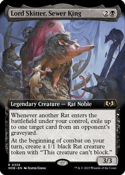 Lord Skitter Sewer King Extended Art Wilds of Eldraine Magic card