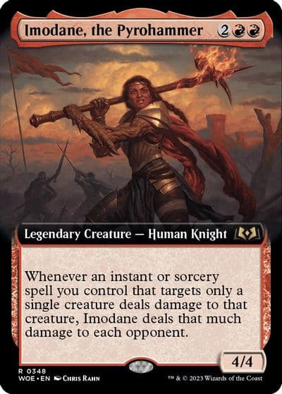 Imodane the Pyrohammer Extended Art Wilds of Eldraine Magic card