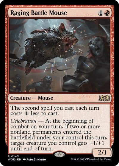 Raging Battle Mouse Wilds of Eldraine Magic card