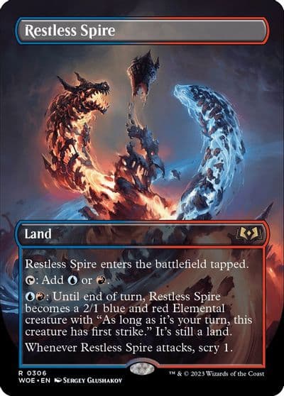 Restless Spire Borderless Wilds of Eldraine Magic card