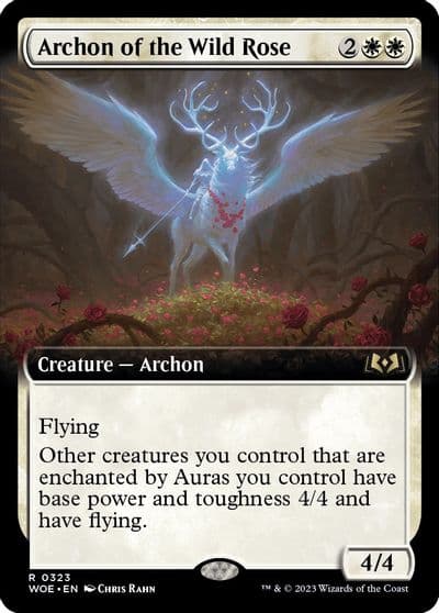 Archon of the Wild Rose Extended Art Wilds of Eldraine Magic card