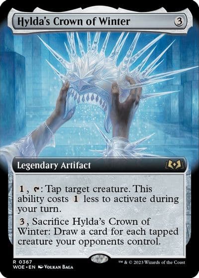 Hyldas Crown of Winter Extended Art Wilds of Eldraine Magic card