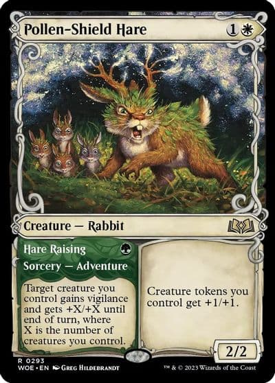 Pollen Shield Hare Showcase Wilds of Eldraine Magic card