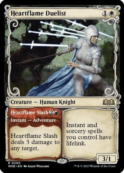 Heartflame Duelist Showcase Wilds of Eldraine Magic card