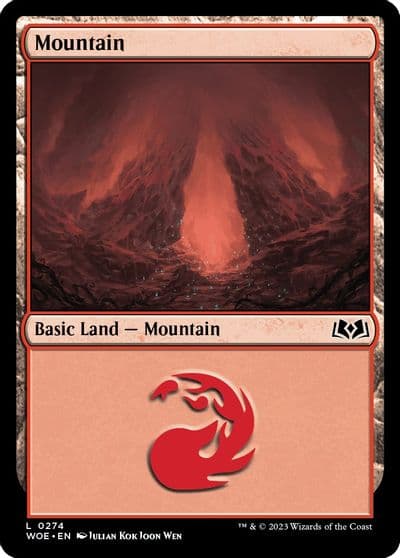 Mountain 0274 Wilds of Eldraine Magic card