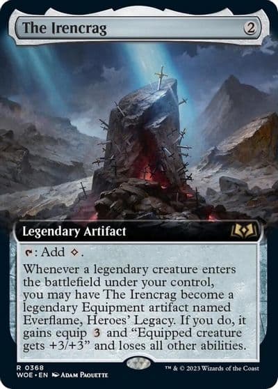 The Irencrag Extended Art Wilds of Eldraine Magic card