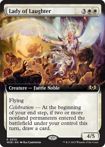Lady of Laughter Extended Art Wilds of Eldraine Magic card