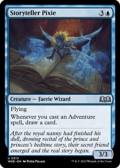 Storyteller Pixie Wilds of Eldraine Magic card