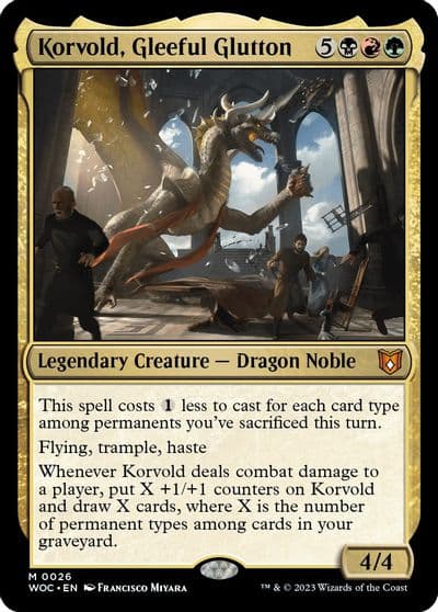 Korvold Gleeful Glutton Commander: Wilds of Eldraine Magic card