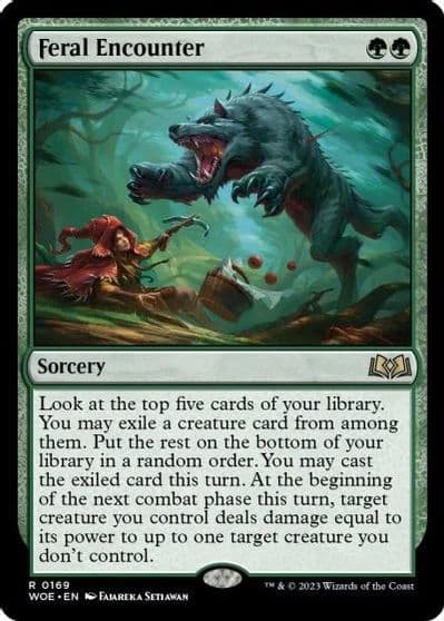 Feral Encounter Wilds of Eldraine Magic card