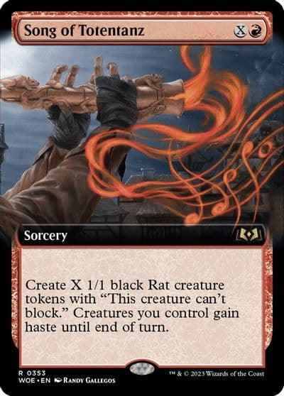 Song of Totentanz Extended Art Wilds of Eldraine Magic card