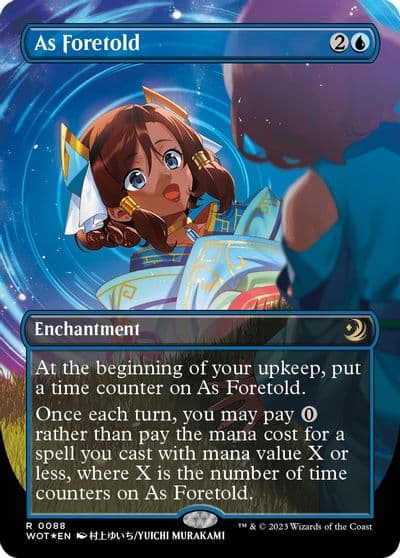As Foretold Anime Borderless Confetti Foil Wilds of Eldraine: Enchanting Tales Magic card