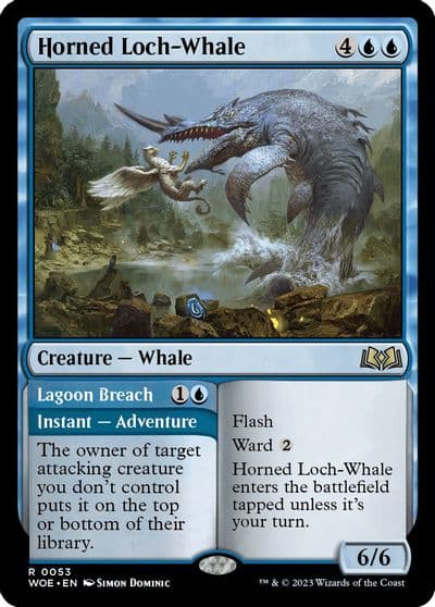 Horned Loch Whale Wilds of Eldraine Magic card