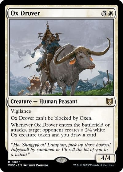 Ox Drover Commander: Wilds of Eldraine Magic card