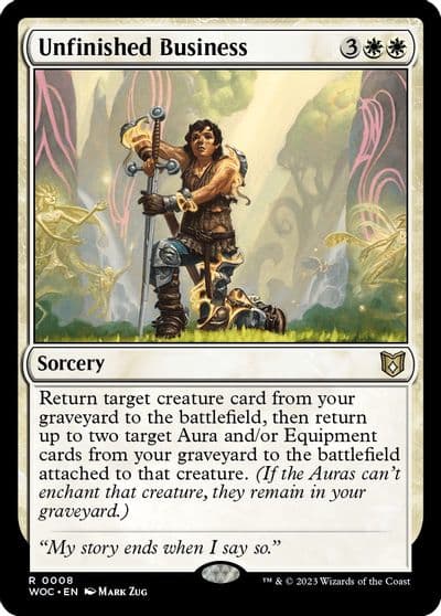 Unfinished Business Commander: Wilds of Eldraine Magic card
