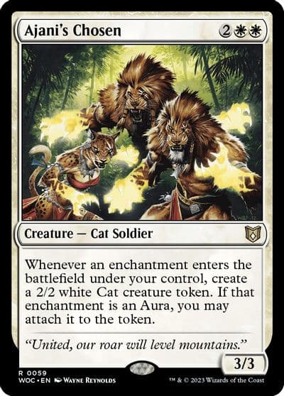 Ajanis Chosen Commander: Wilds of Eldraine Magic card