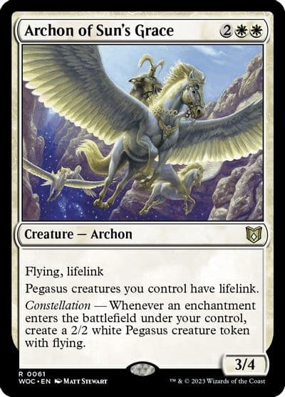 Archon of Suns Grace Commander: Wilds of Eldraine Magic card