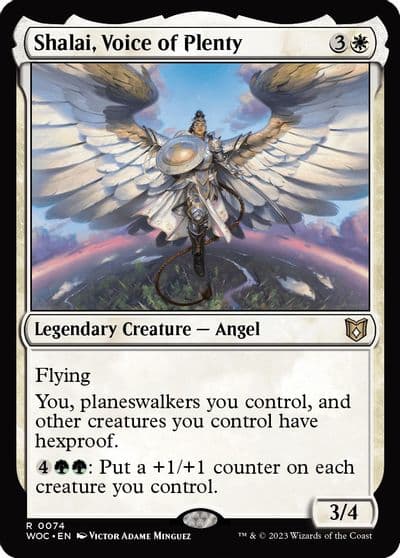 Shalai Voice of Plenty Commander: Wilds of Eldraine Magic card