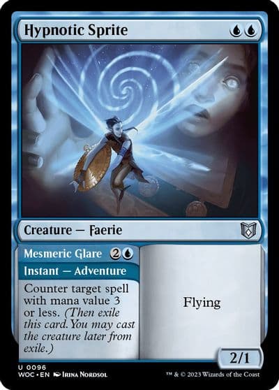 Hypnotic Sprite Commander: Wilds of Eldraine Magic card