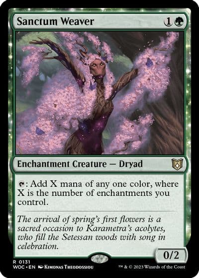 Sanctum Weaver Commander: Wilds of Eldraine Magic card