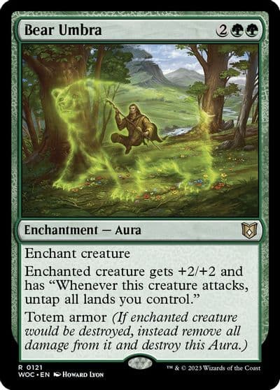 Bear Umbra Commander: Wilds of Eldraine Magic card