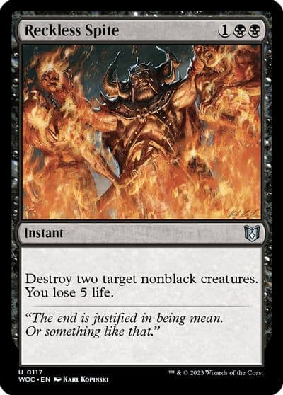 Reckless Spite Commander: Wilds of Eldraine Magic card