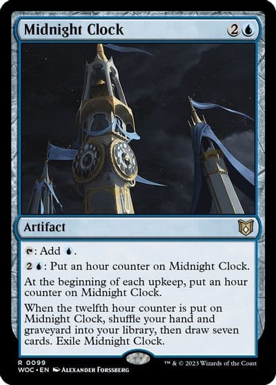 Midnight Clock Commander: Wilds of Eldraine Magic card