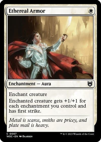 Ethereal Armor Commander: Wilds of Eldraine Magic card
