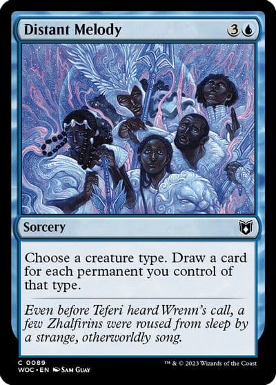 Distant Melody Commander: Wilds of Eldraine Magic card