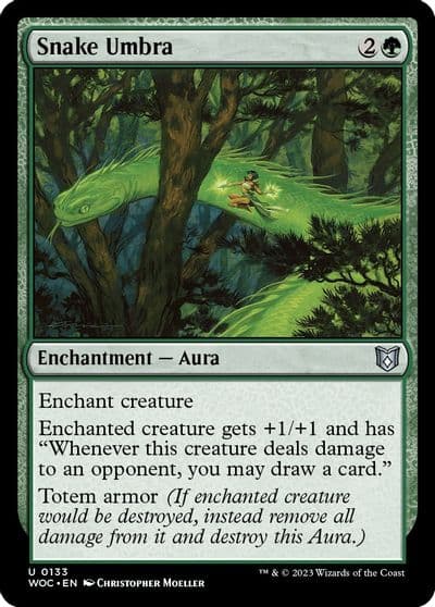 Snake Umbra Commander: Wilds of Eldraine Magic card