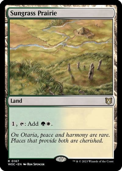 Sungrass Prairie Commander: Wilds of Eldraine Magic card
