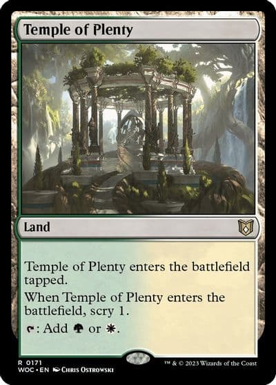 Temple of Plenty Commander: Wilds of Eldraine Magic card