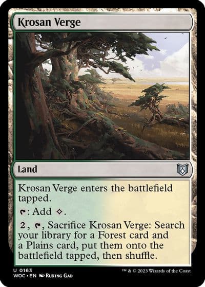 Krosan Verge Commander: Wilds of Eldraine Magic card