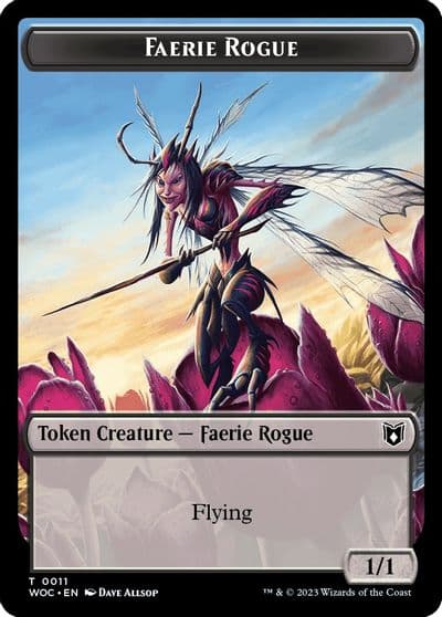 Faerie Rogue 0011 Pirate Double Sided Token Commander: Wilds of Eldraine Magic card