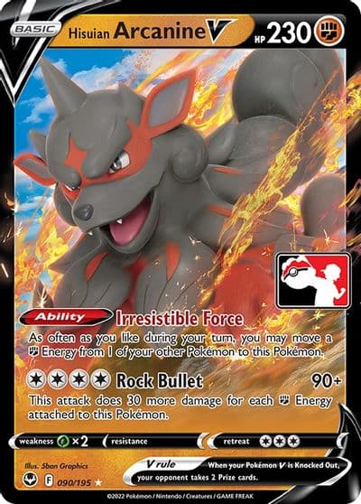 Hisuian Arcanine V Prize Pack Series Cards Pokemon card