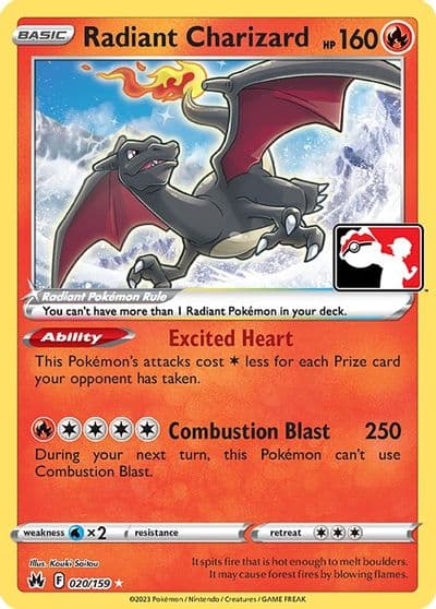 Radiant Charizard Prize Pack Series Cards Pokemon card