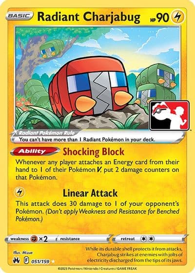 Radiant Charjabug Prize Pack Series Cards Pokemon card