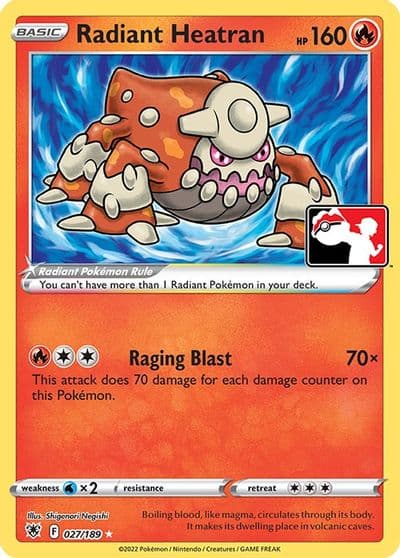 Radiant Heatran Prize Pack Series Cards Pokemon card