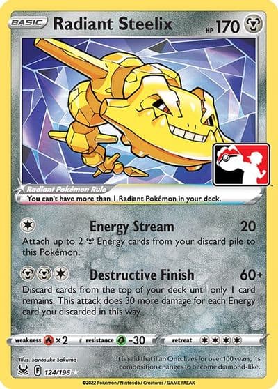 Radiant Steelix Prize Pack Series Cards Pokemon card