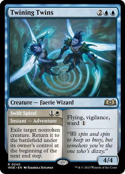 Twining Twins Wilds of Eldraine Magic card
