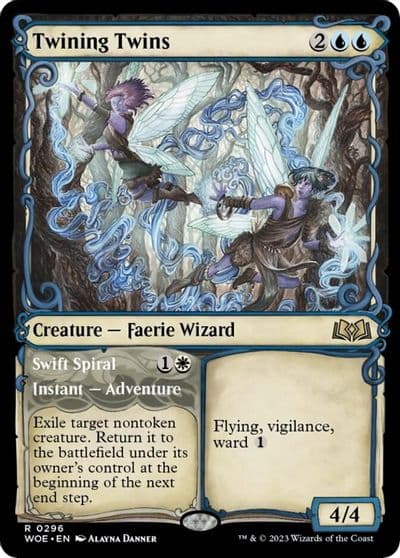 Twining Twins Showcase Wilds of Eldraine Magic card